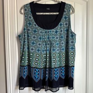 Medallion boho print tank
